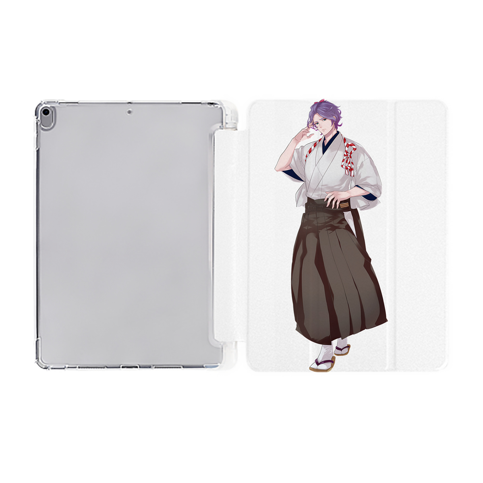 （画像用） 刀剣乱舞 Touken Ranbu IPad ケース ペン収納付き 三つ折りスタンド PUレザー×シリコン 対応機種9.5/10.5/10.9インチ